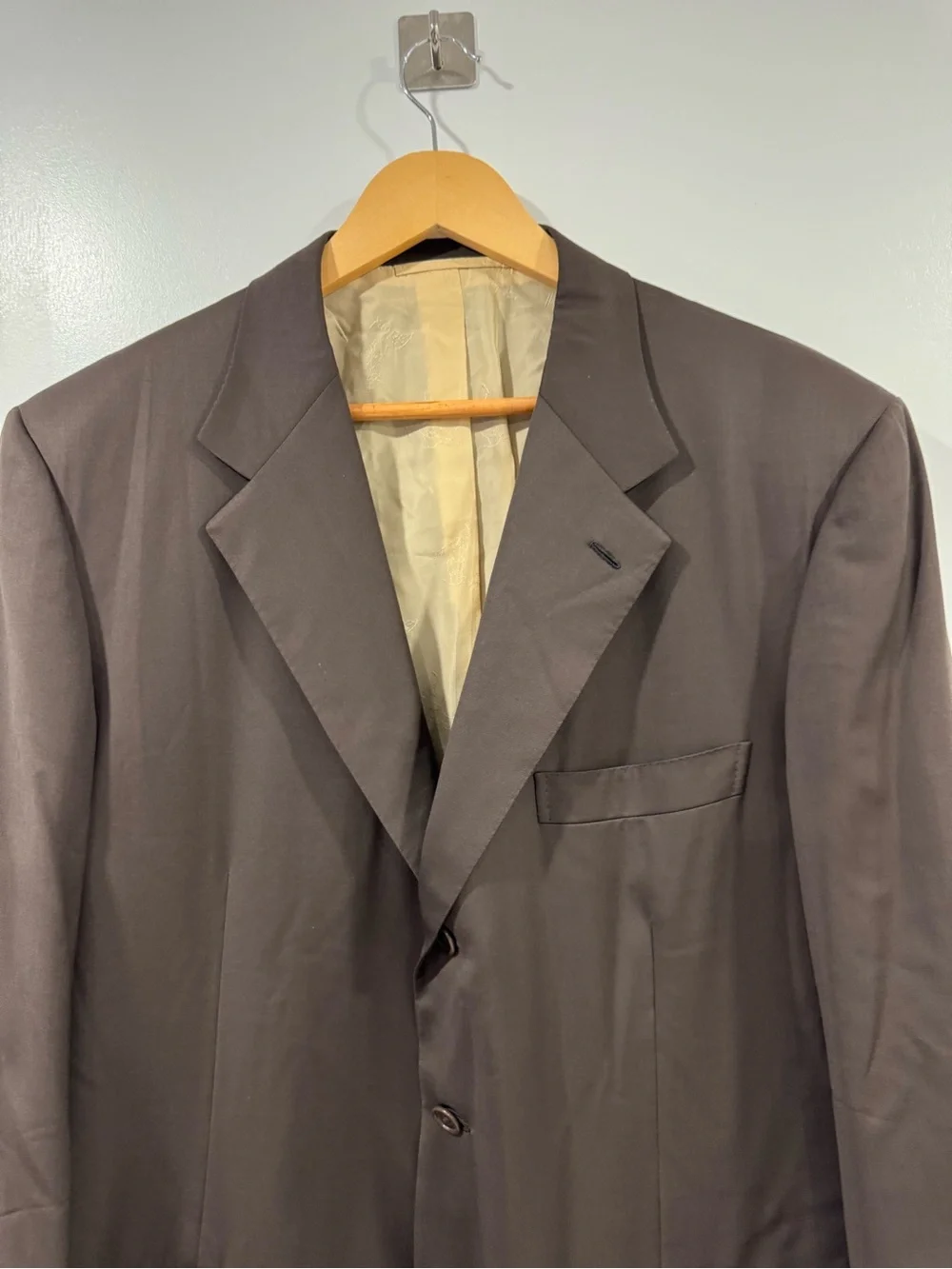 Brioni Men Brown 100% Wool Blazer Jacket Size 44R